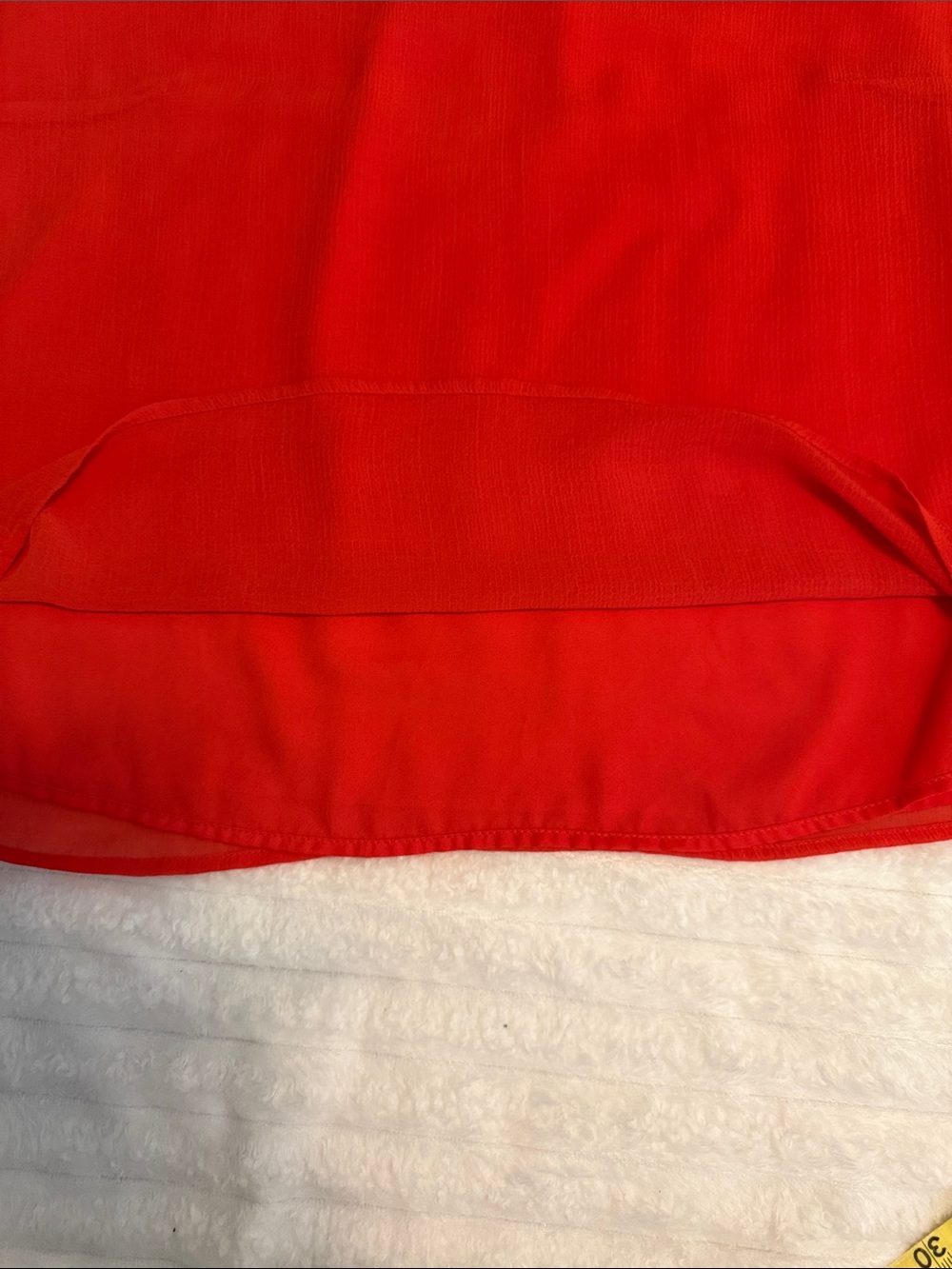 CeCe Bright Red Ruffle V-Neck Blouse - Picture 7 of 10